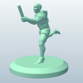 Mužský sprintující Baton Character 3D model