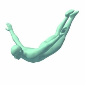Plongée chez le cygne mâle modèle 3D