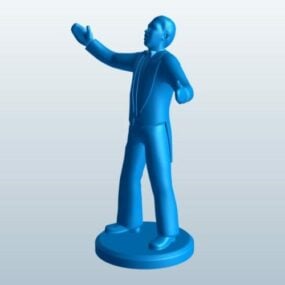 Man Singing Figurine 3d model