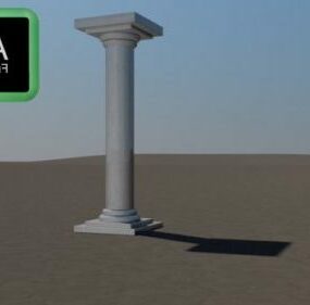 3д модель мраморной греческой колонны