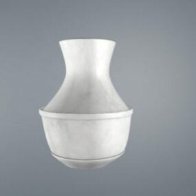 Marble White Pot 3d model