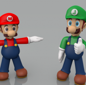 Mario Luigi Game Character 3d model