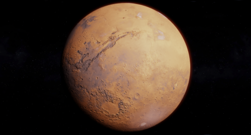 Realistischer Marsplanet