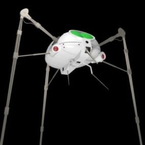 フライヤータグ未来的な宇宙船3Dモデル