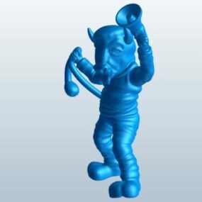 Maskottchen-Büffel-Charakter 3D-Modell