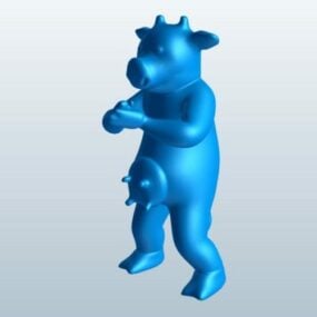 Mascot Cow Animal 3d model