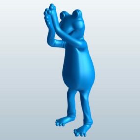 Maskottchen-Frosch-Charakter-3D-Modell