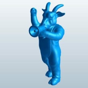 Mascot Goat Character 3d model