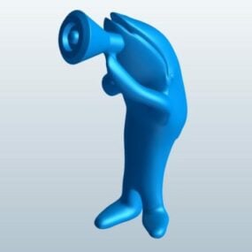 Mascot Whale Character 3d model