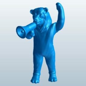 Mascot Bear Character 3d model