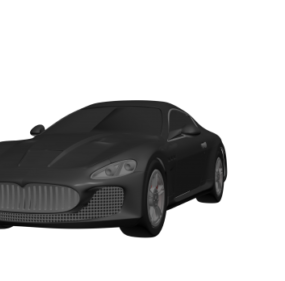 Model 3d Maserati Alfieri Putih