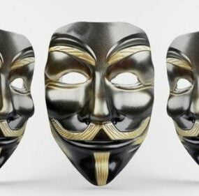 Ανώνυμη μάσκα 3d μοντέλο