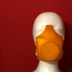 Plastikowa maska ​​​​z filtrem Model 3D