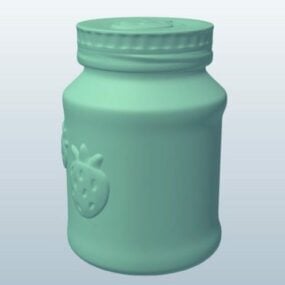 Honey Glass Bottle 3d model