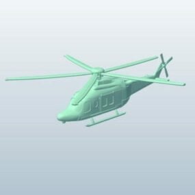 Lowpoly Modello 3d dell'elicottero utilitario europeo