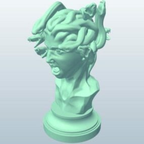 Modelo 3D do busto da Medusa