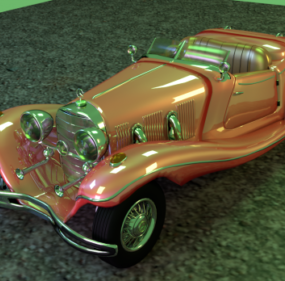 Vintage Mercedes Roadster 3D model auta
