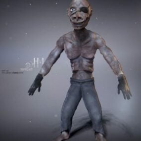 Pirátská zombie postava 3D model
