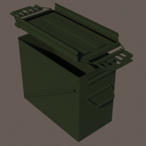 Military Metal Cartridge Box 3d model