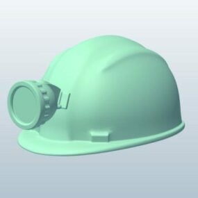 Mô hình 3d mũ bảo hiểm thợ mỏ