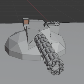 陸軍ミニガン武器3Dモデル