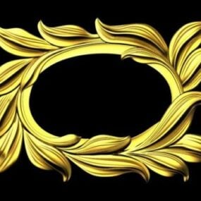 דגם תלת מימד של מסגרת מראה זהב