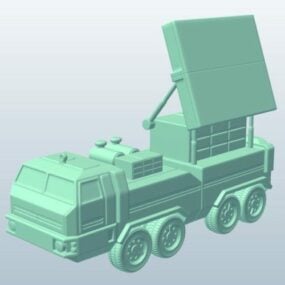 Mobile Radar System Vehicle 3d model