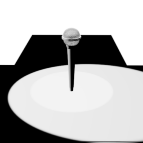 3д модель современного дизайна микрофона