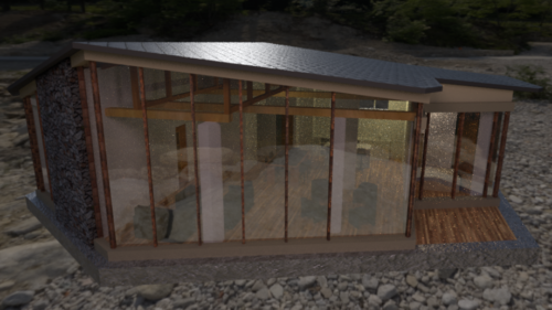 Moderna casa di vetro
