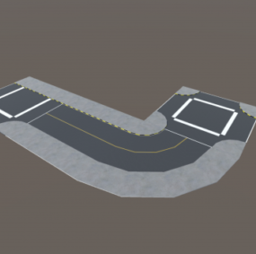דגם תלת מימד של עיצוב כבישים מודולרי