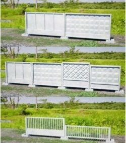 3d модель бетонних панелей паркану