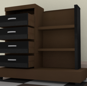 Modern Dresser สำหรับโมเดล 3 มิติของบ้าน