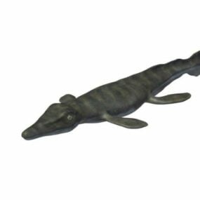 Modelo 3d del caimán mosasaurus