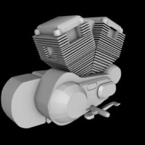 نموذج وحدة محرك الدراجة النارية ثلاثي الأبعاد