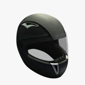 摩托车头盔黑色3d模型
