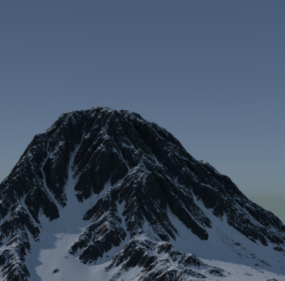 冬の山3Dモデル