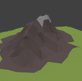 کوه Lowpoly مدل سه بعدی منظره