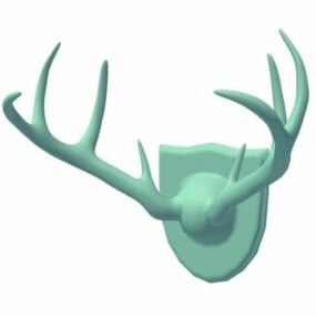 壁に取り付けられた鹿の頭の3Dモデル