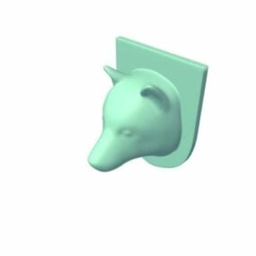 Nástěnný 3D model Wolf Head