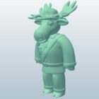 Mountie Moose Cartoon Character