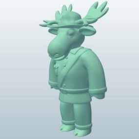 3D-модель мультяшного персонажа Маунті Муза