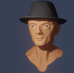 Mr.smith Agent Head Sculpture 3d model