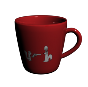 Red Mug 3d model