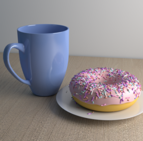 Mug Donuts 3d model
