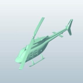 Helikopter Utiliti Lowpoly Model 3d