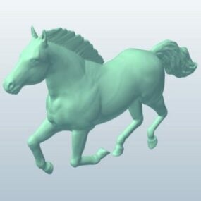 3d модель біжить кінь Mustang