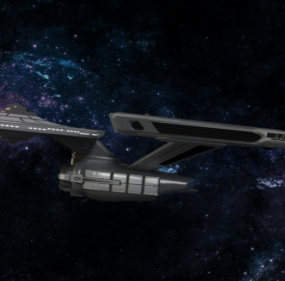 3д модель космического корабля Uss Enterprise Star