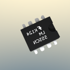Modelo 3d do chipset Ic do temporizador