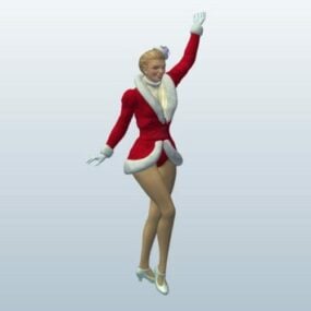 Rockette Dancer Christmas Fashion 3d model