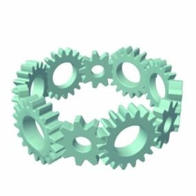 טבעת מפיות דגם Gears Machine 3D
